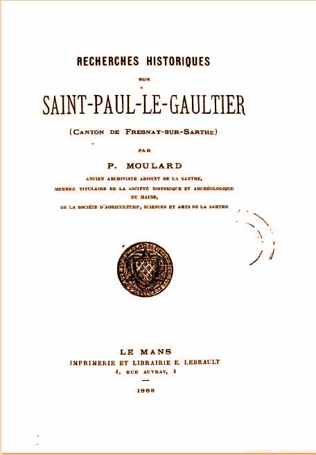 Monographie de St Paul le Gaultier